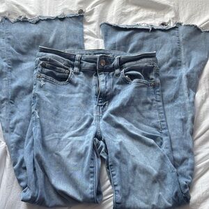 Light Blue Women's Distressed Denim Jeans